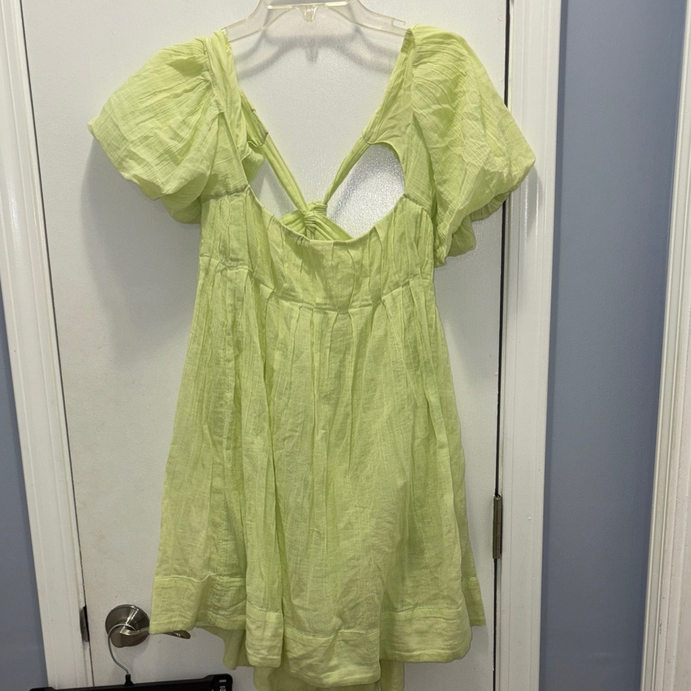 Free People Dress Light Green Short Sleeve Dress size medium
